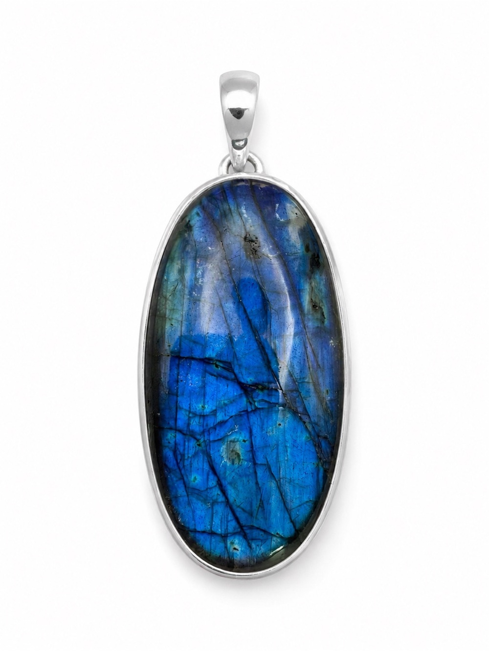 Blue Lightning Labradorite Pendant